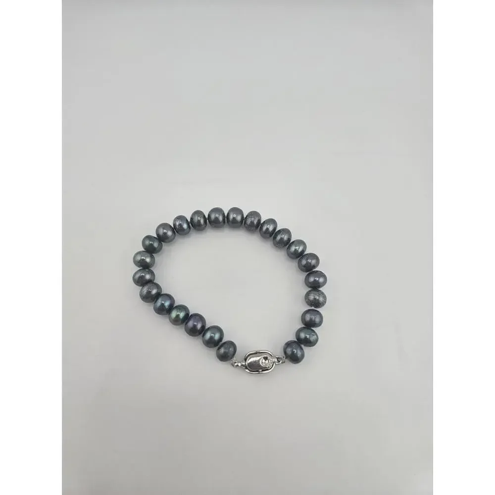 7.5in Black Pearl Bracelet - Picture 2 of 11